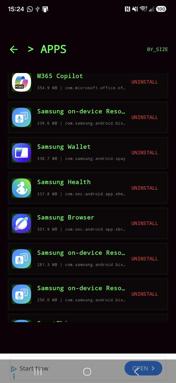 Clean Sweep installed app manager
