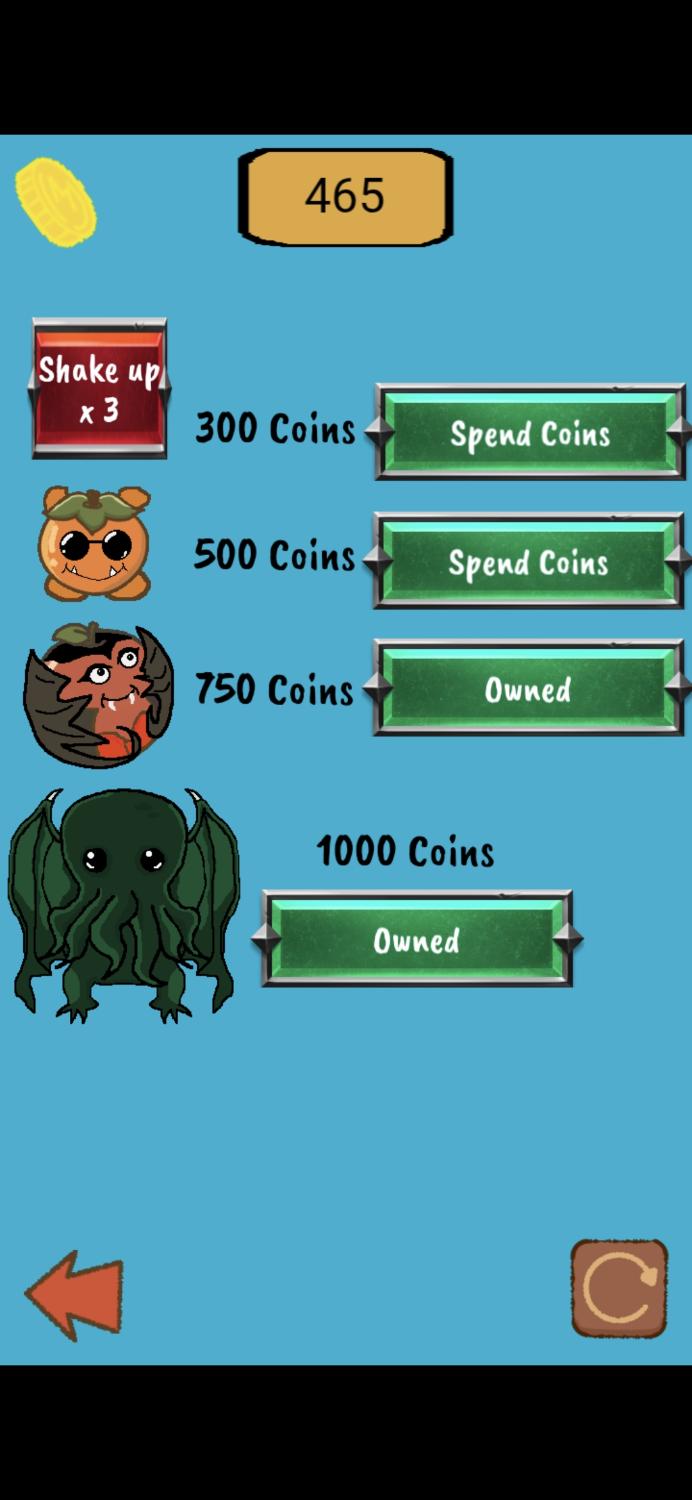 Monster Fruit Smash character shop